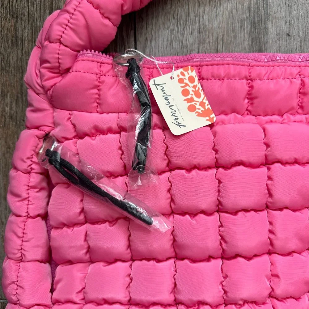 Free People Pink Bubblegum Quilted Carryall - Factory Sealed - NWT